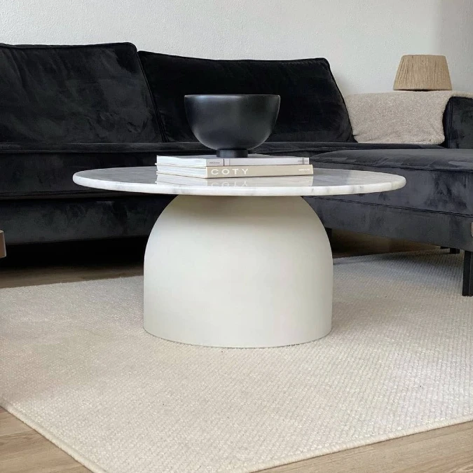 White Marble Dome Pedestal Table