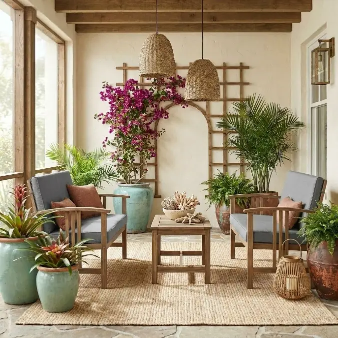 Woven Textures Bring Tropical Warmth