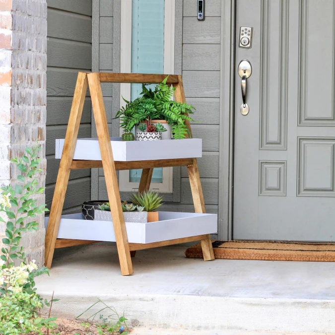 A Frame Tray Stand For Porch Entry