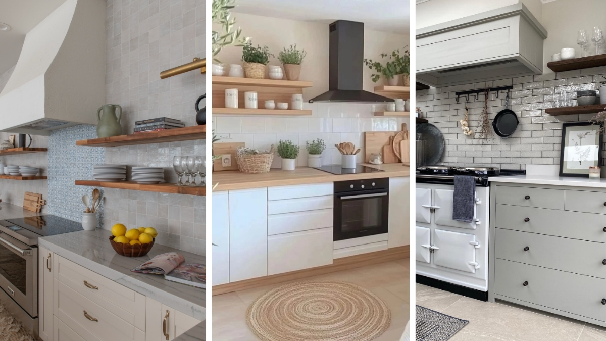 17 Open Shelving Kitchen Ideas That Stay Styled, Not Cluttered