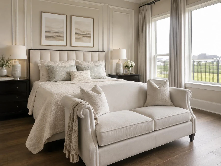 Classic Tailored Loveseat Footboard Anchor