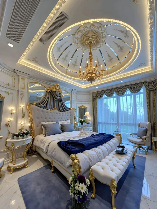 Gilded Domes and Royal Blue Accents