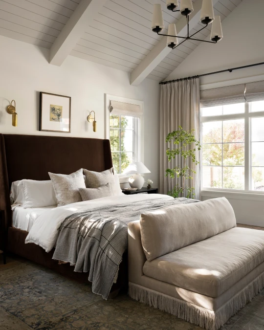 Grounded Statement Winged Headboard