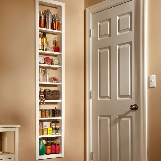 Recessed Wall Niche Behind the Door