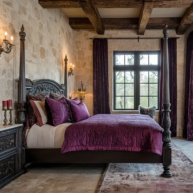 Rich Textures and Moody Plum Hues