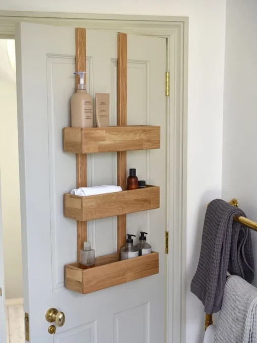 Solid Oak Trays Bring Spa Energy to Plain Doors